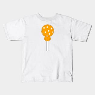 Yellow polka dot lollipop Kids T-Shirt